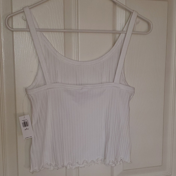 NWT Old Navy Ribbed White Cropped Tank SP - Picture 4 of 5